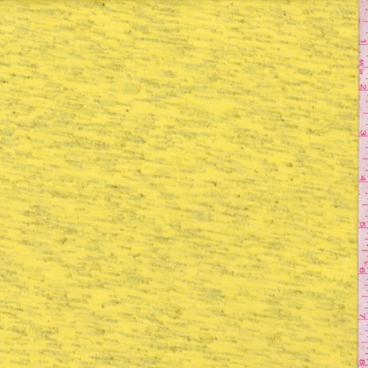 Sunshine Yellow Heather Spun Poly Jersey Knit Fabric By the Yard